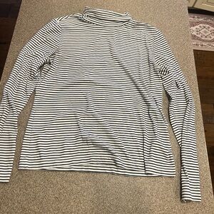 H&M Monochrome Striped Long Sleeve Top